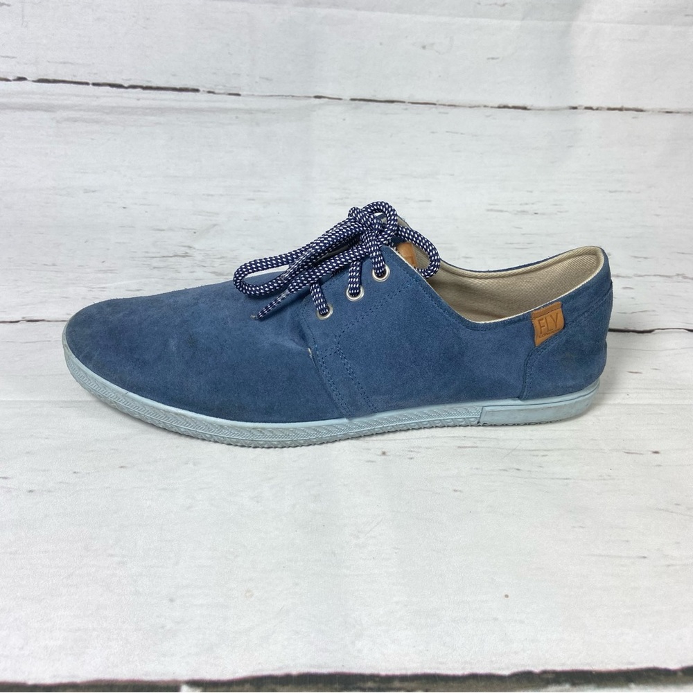 Fly London Shoes Men's 43 US 10 Blue Sneakers Suede‎ Lace Up.